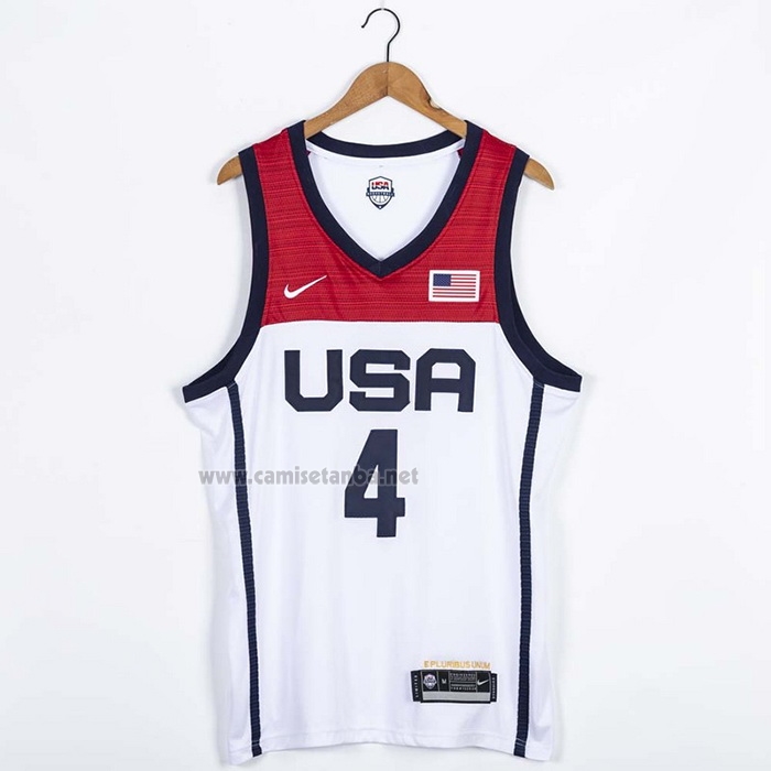 Camiseta USA 2021 Bradley Beal #4 Blanco